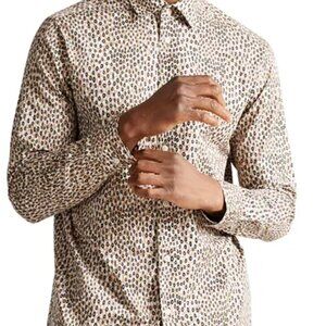 NWOT Ted Baker Dunston Retro Dot Long Sleeve Shirt